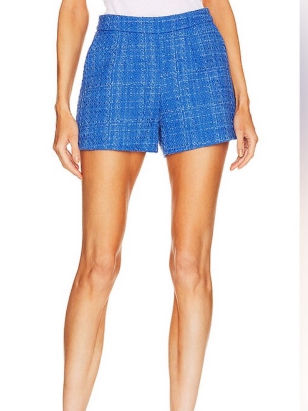 L’AGENCE Ashton Tweed Shorts in Twilight Blue 6